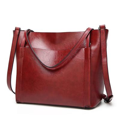 BUKESIYI Sling Shoulder PU Wine Perfect for Shoulder or Crossbody Bags Women's Handbag, Leather, JP77301, Red, Totes, Bags,