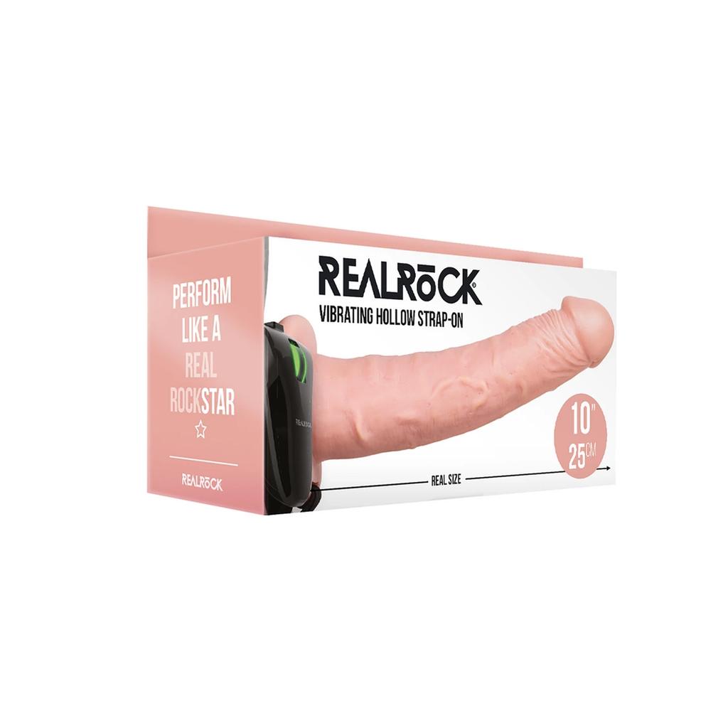 RealRock - Vibrator - Dildo with Strap-on 24.5 Cm