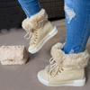 Fashion European American Women's Boots 2024 Winter New Oversized Design with Warm Fur Mouth and Increased Height Inside Zapatos Mujer