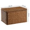 Nordic Style Rattan-Look Woven Storage Box with Lid for Bedroom and Household Organization.