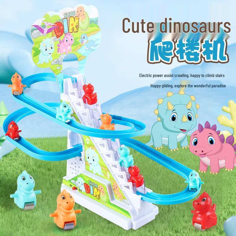 Interactive Electric Little Yellow Duck Climbing Stairs Toy with Music - Educational and Fun for Kids