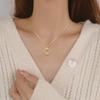 Ruyi Ping An Auspicious Clouds Chalcedony Necklace - Retro Chinese Longevity Pendant with High-End Luxury Feel.