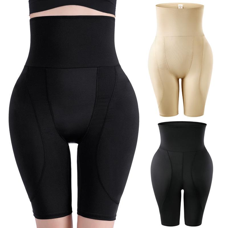 Plus Size High-Waisted Tummy Control & Hip-Enhancing Shaper Shorts with Padded Lifting Effect
