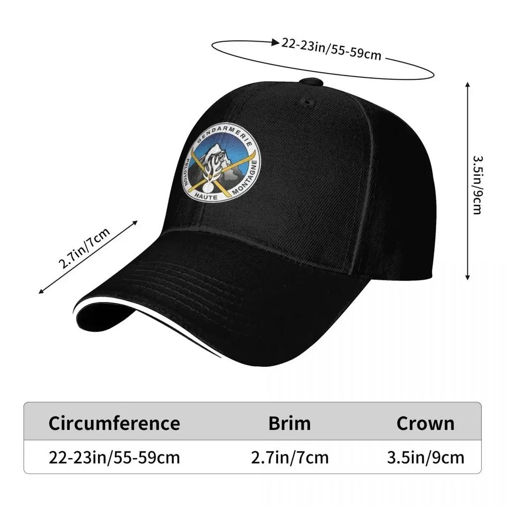 PGHM PELOTON GENDARMERIE HAUTE MONTAGNE Baseball Cap sun caps Snap Back Hat Men Womens