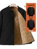 Men's Winter Cotton-Padded Jacket for Seniors - Fleece-Lined, Thickened, Warm, Ideal for Dad or Grandpa