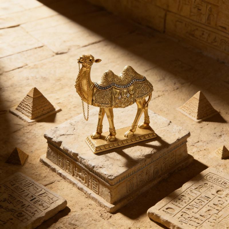 Classic Light Luxury Art Camel Statue: Indoor Decorative Item for Christmas, Halloween, Hanukkah, Thanksgiving, Valentine'S Day