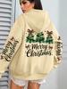 Merry Christmas Bow Tree Pattern Women'S Hoodie Casual Hoodie Autumn Hooded Sweater