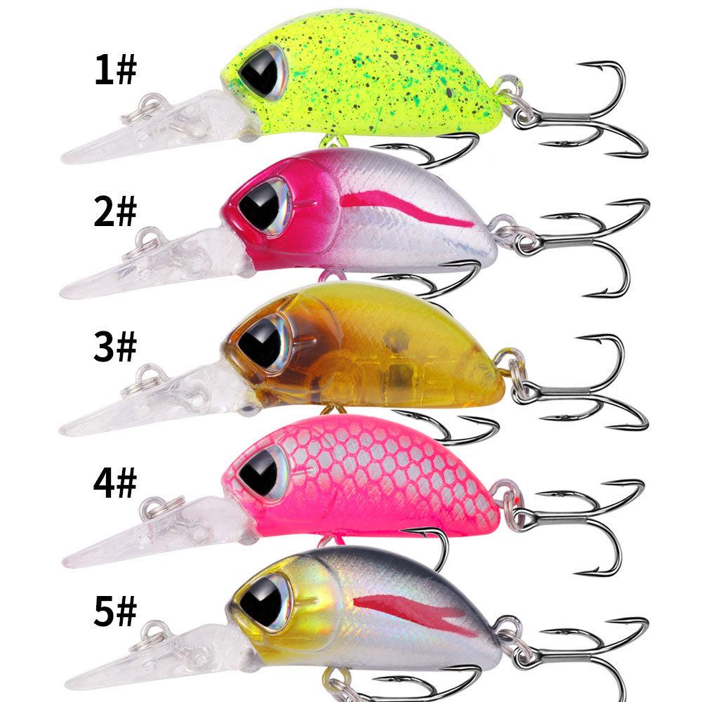 

5PCS 5.5cm-4gLure bait Minnow slow sinking long cast center of gravity transfer system for fish like mandarin fish, bass, micro 5.5cm-4g