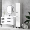 190cm Slim Bathroom Storage Cabinet - White