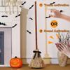 Witch Broom Halloween Decoration Spooky Sounds Dancing Broom Realistic Floating Witch Broomstick for Halloween Party Decor