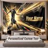 Custom Name Text Tapestry Cristiano Ronaldo Personalized Polyester Wall Tapestry For Bedroom And Room