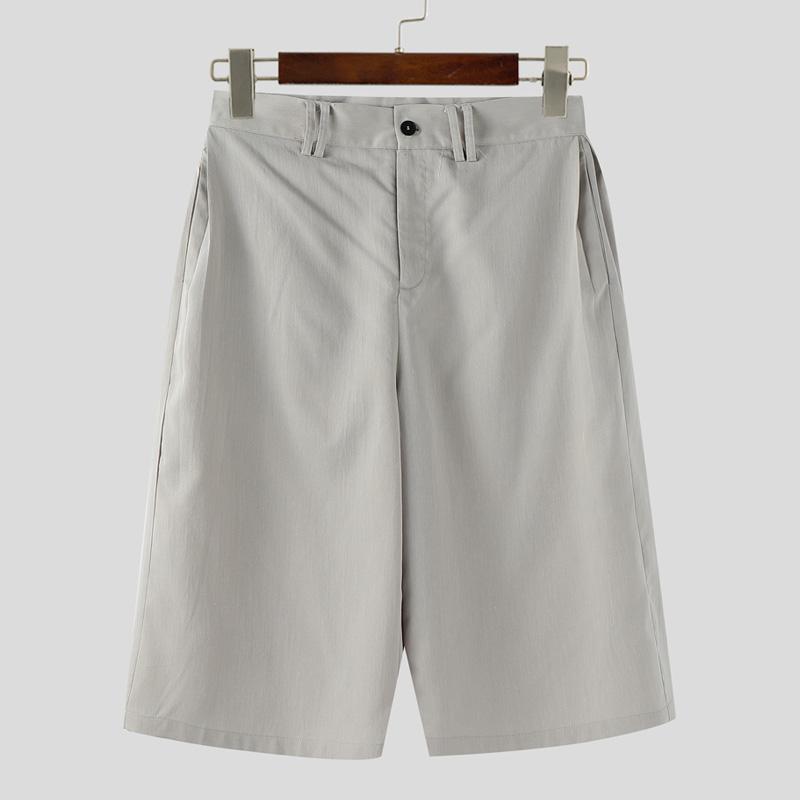 INCERUN Pánské Capri na zip Ležérní Volné Široké nohavice Krátké kalhoty Šortky