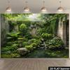 2D Asian Meditation Garden Portrait Photo Backdrop