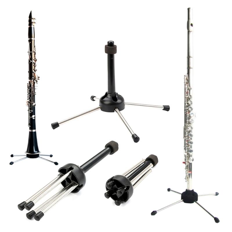 Foldable Flute Stand 4-Leg Holder Clarinet Rest Rack Musical Instrument Parts