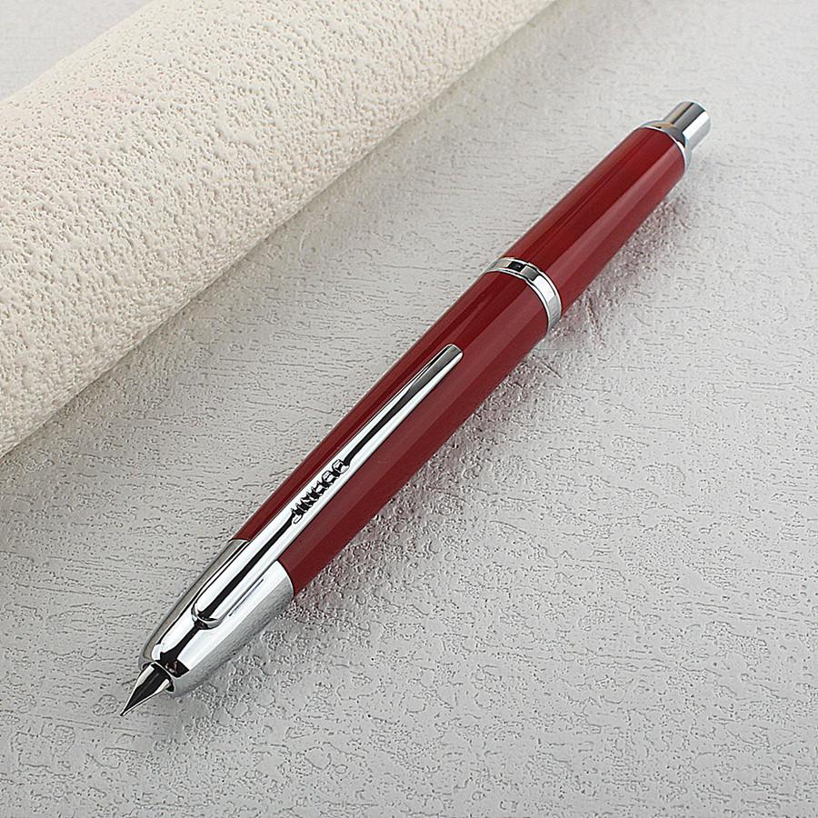 

Перьевая ручка Jinhao 20 Press с выдвижным стержнем, цвет слоновой кости, перо EF/F, с конвертером, смола, пишущая подарочная ручка F 0.5MM