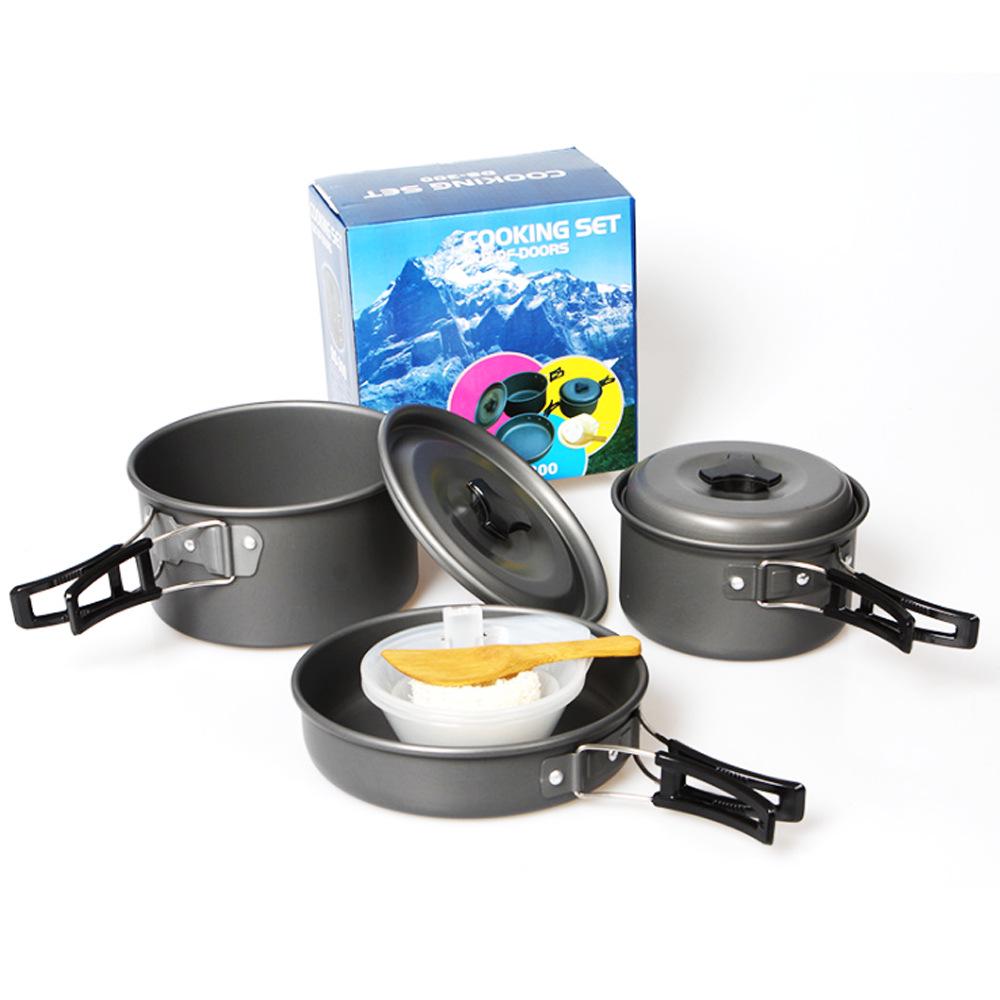 Popular Portable Camping Cookware Set: Aluminum Teapot & Cookware for 2-3 People