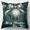 4pcs Christmas Throw Pillow Covers Green Wreath Christmas Tree Gift Pattern Double-Sided Printed Cushion Cases No Insert, Xmas Decor Pillowcases for L
