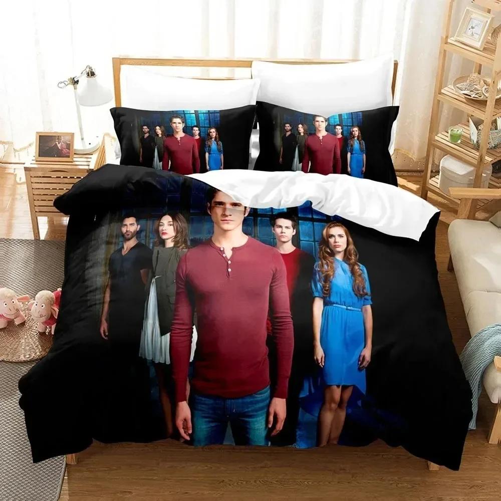 Luxury New 3D Print Teen Wolf Bedding Set TV Series Quilt Cover Pillowcases Twin Full Queen King Duvet Cover Sets Home Textile