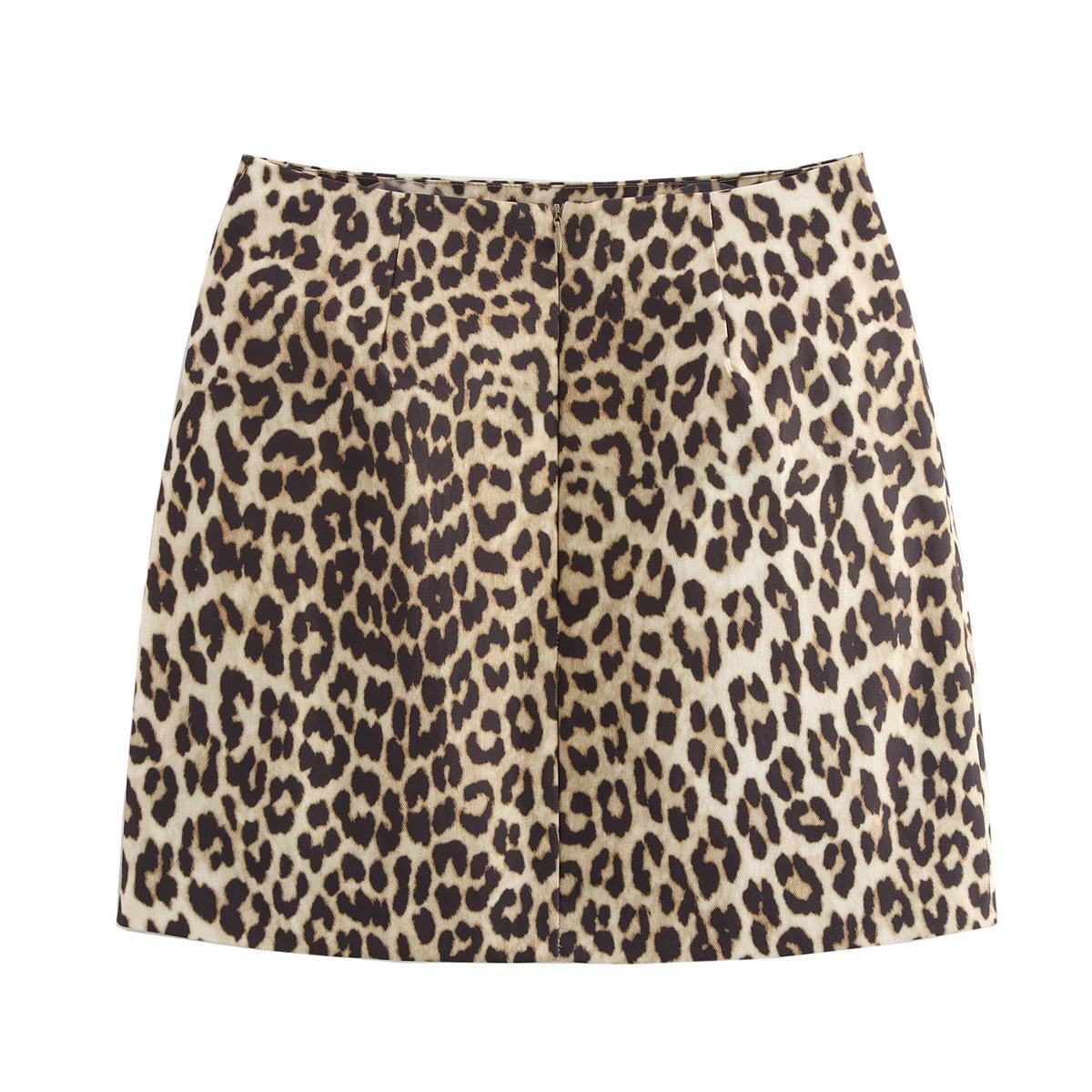 

Женский комплект из куртки и юбки с животным принтом Осень/Зима 2024 S