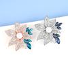 Strass Perle Blume Broschen Für Frauen Designer 2-Farbig Pflanze Blume Hochzeiten Party Brosche Anstecknadel Geschenke