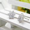 Temperament Versatile Snowflake Earrings High-End Trendy Zircon Star Earrings Women'S Sterling Silver Jewelry