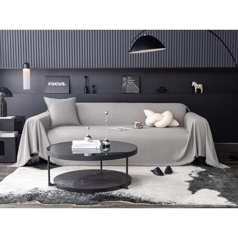 Winter Sofa Towel Half Velvet Pastoral Style Sofa Cover Cloth Anti-Scratching Cushion Four Seasons Universal Sofa Cover Cover