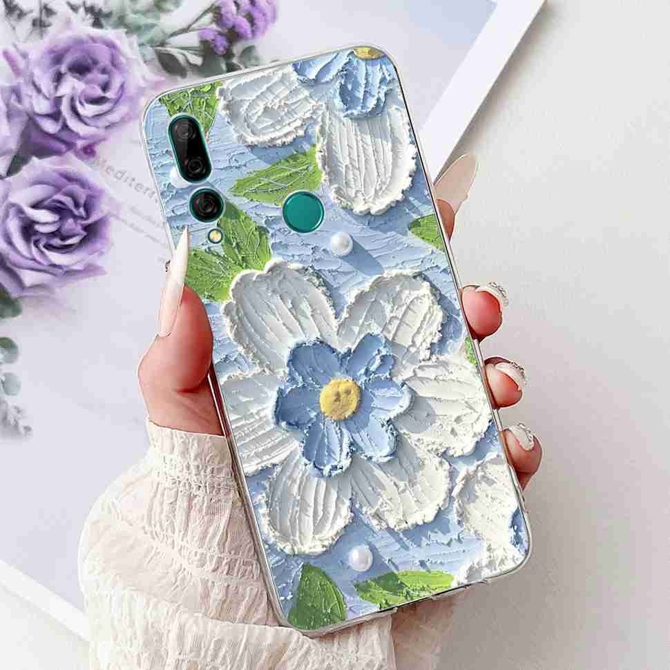 For Huawei Y9 Prime 2019 6.59" Case Cute Balloon Girl Flower Soft Silicone TPU Cover For Huawei Y9Prime 2019 STK-L21 Phone Shell