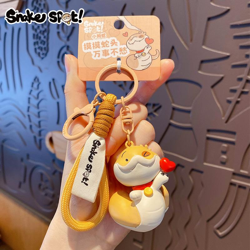 Year of the Snake Puppy Snake Festive Lucky Keychain Female Cute Delicate Doll School Bag Pendant New Year's Gift