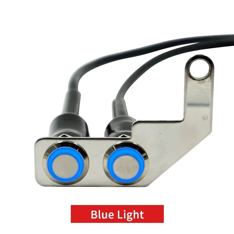 DC12V Stainless Steel Motorcycle Switch ON-OFF Handlebar Adjustable Mount Waterproof Switches Button LED Waterproof Headlight