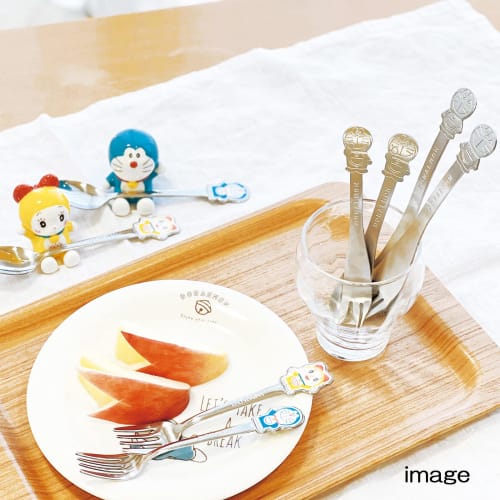 Kanesho Toki "Doraemon" Stainless Steel Spoon, 13.8cm, Hello Design, Made in Japan, 105081