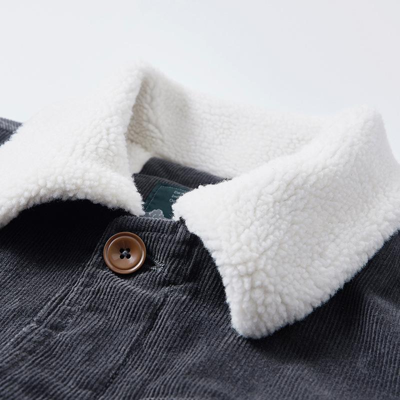 Winter Men's Cotton-padded Coat Corduroy Standing Collar Casual Cotton-padded Jacket Jacket Large Size Warm Men