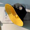 Embroidery Letters Smile Double Sided Fisherman Hat Spring Summer Protection Sun