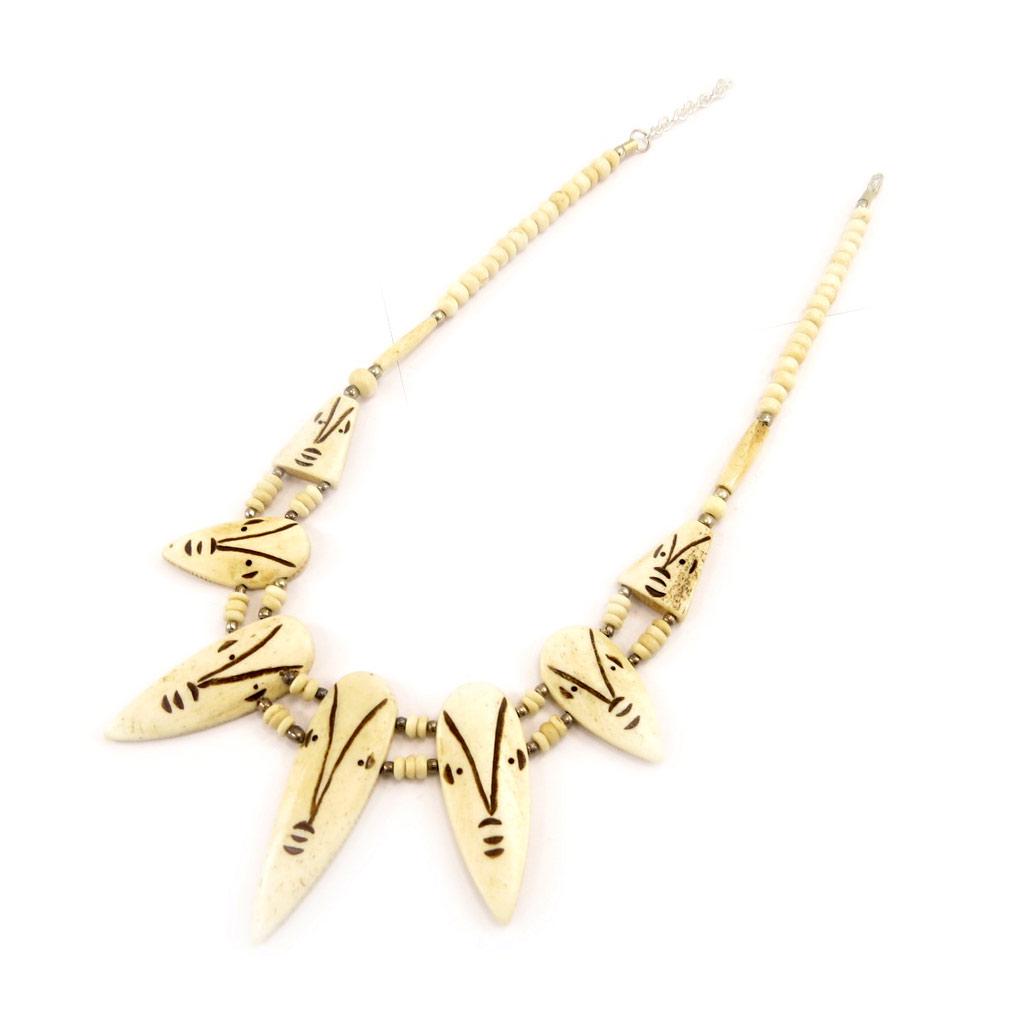 Les Trésors De Lily [C5028] - Designer Necklace 'Kilimanjaro' Beige