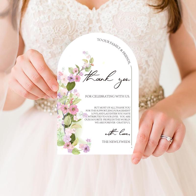 Watercolor Wedding Event Seating Cards & Thank You Cards - Floral Table Decorations