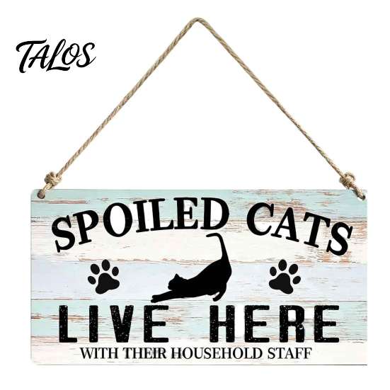 Decorative Wooden Pet Sign House Door Sign, Rustic Farmhouse Dog Wall Hanging Plaque, Theme Home Decoration Vintage Decor, Housewarming Gift