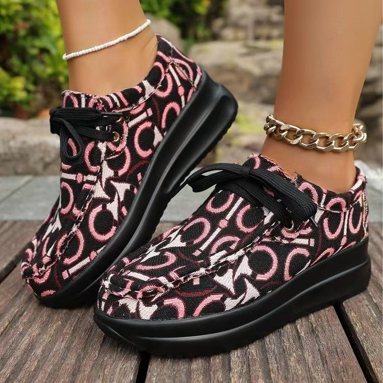 New Spring Single Shoes Women's Plus-size Platform Muffins and Casual Shoes