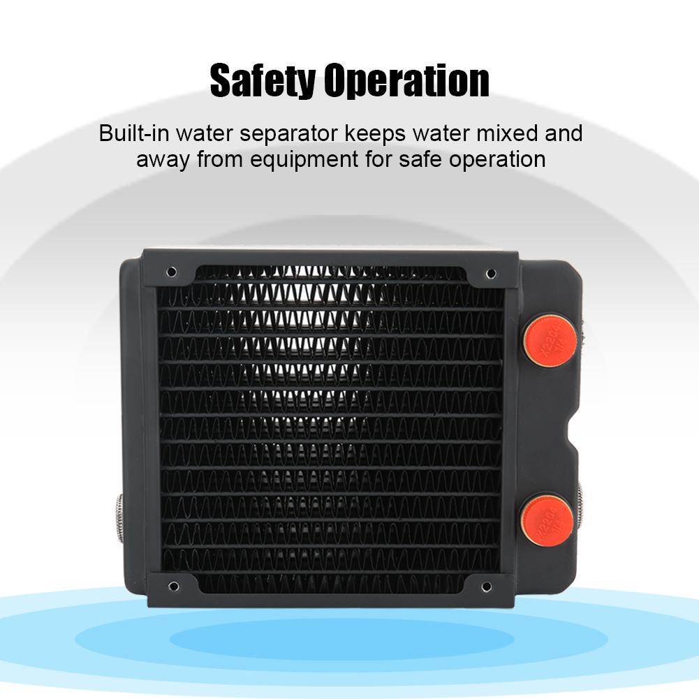 Computer Water Cooling Copper Radiator 3 Layer 12 Tube PC Cooler Heatsink 120mm G1 4