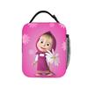 Charming Comic M-Masha Plus Bear Heat-keeping Meal Tote High Capacity Lunch Container Thermal Bag Tote Lunch Box Beach  Open-air