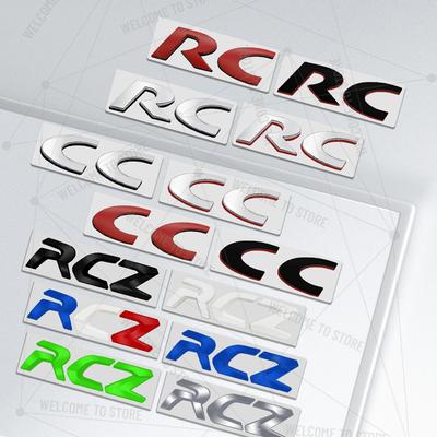 1 Stück Autostyling Für RCZ RC CC SPORT GT Line 206 208 307 306 Logo Metall 3D Buchstabe Heckklappe Aufkleber Emblem Abzeichen Dekor Zubehör