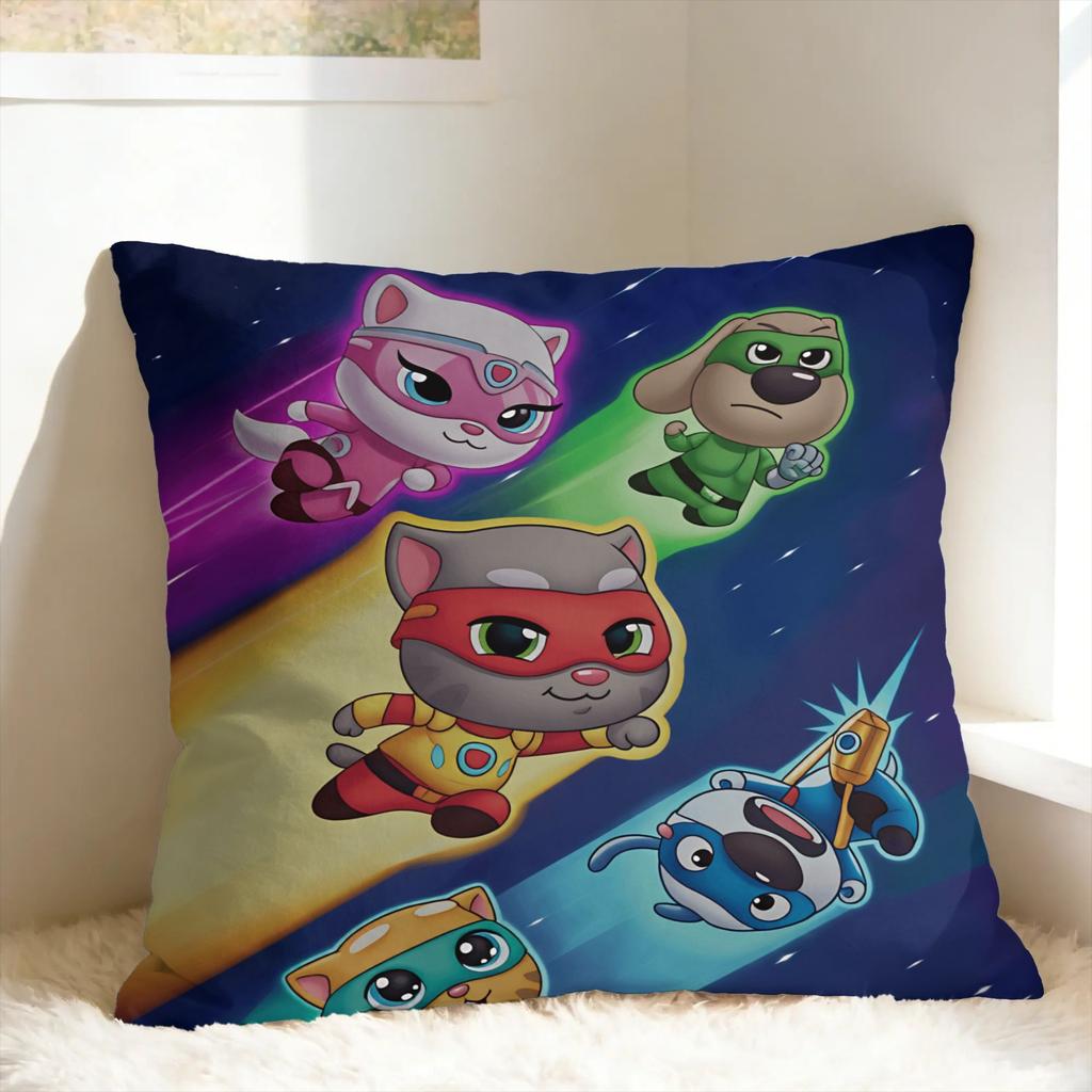 Decorative T-Talking T-Tom And F-Friends Pillow Cover Comfy Cushion Cover Vintage Pillow Case For Sofa Home Decoration