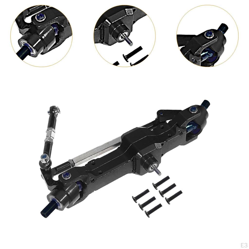 Front Bridge Axle Assemble Metal 1/16 Upgrade RC Drive Set for Remote