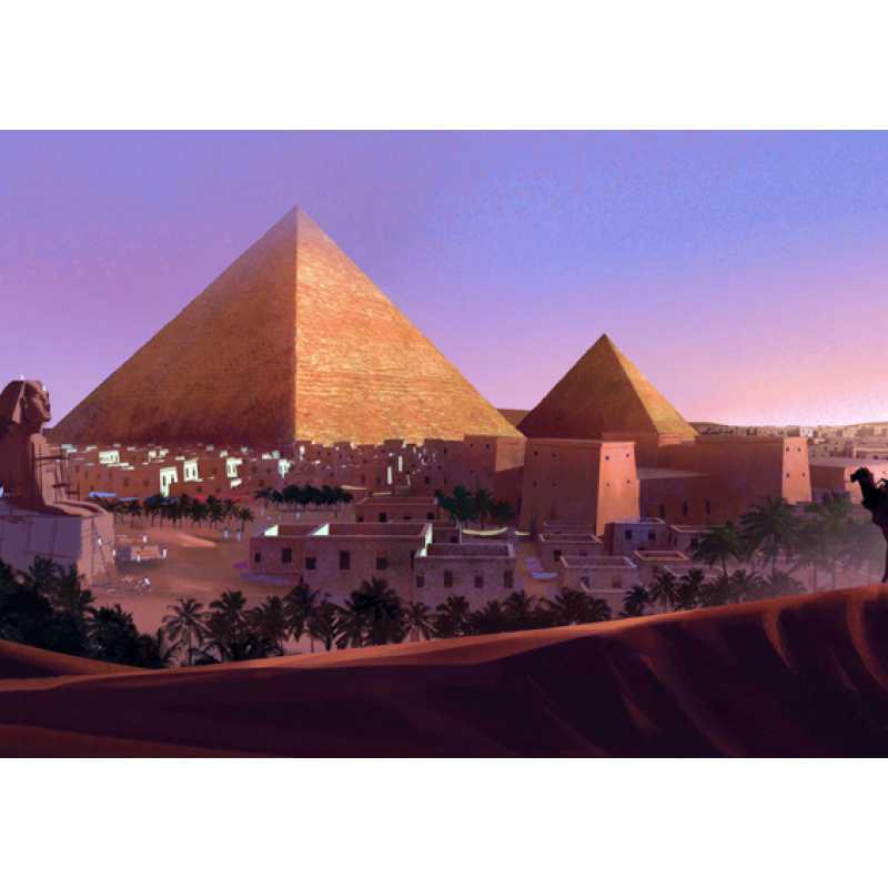 Framed Pyramid Egypt Poster - Decorative Kraft Paper Wall Art with Free Shipping