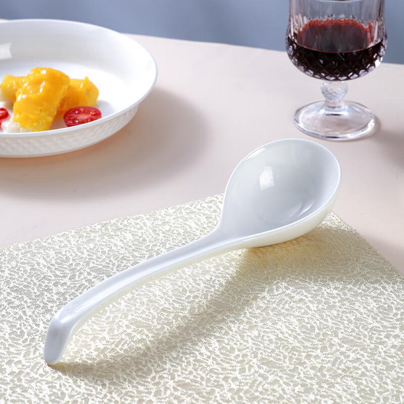 Grote Keramische Soeplepel, Rijstlepel, Tafellepel, Bone China, voor Thuis En Hotelgebruik, Puur Wit Henry Grote Opscheplepel, 1 Delige Set