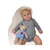 50cm Realistic Baby Doll Full Glue Hair Transplant Rebirth Doll Children Toy Birthday Gift
