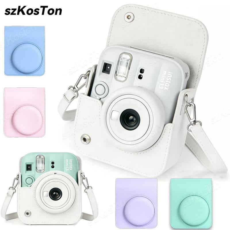 For Instax Mini 11 Camera Case PU Leather Soft Protective Case Trave Bag for Fujifilm Film Camera Bag with Shoulder Strap