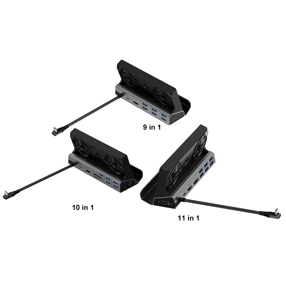 Dock Console Hub 4K 60Hz USB C Docking Station Gigabit Ethernet 1000Mbps Dock Stand Type C USB 3.0 2.0 PD 100W for ROG Ally Game