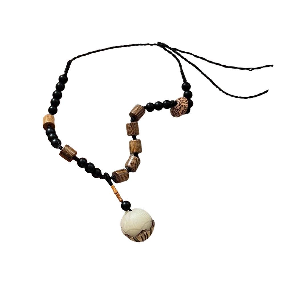 

Handmade Bodhi Necklace Retro Long Braided Rope Collarbone Chain For Women Lady Girls