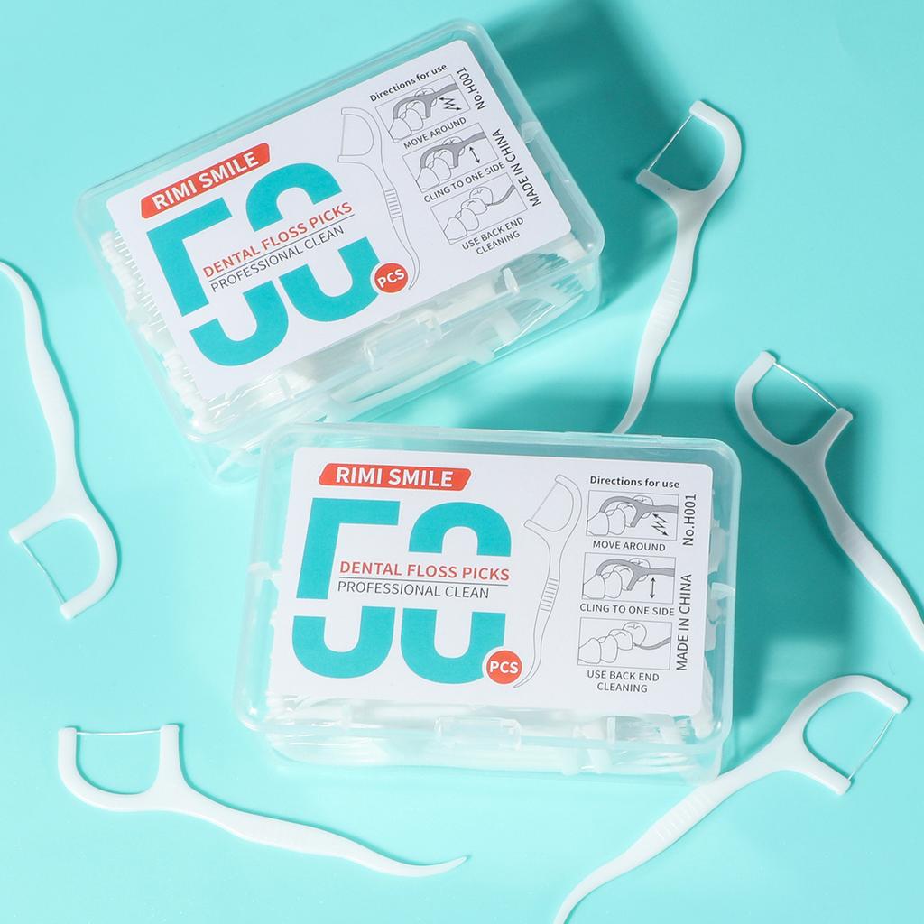 50PCS/box - Dental Floss Stick -1000/500/300/150PCS Specifications - Suitable for Cleaning Interdental Spaces Tools