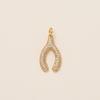 European and American DIY handmade small pendant accessories, heart-shaped horseshoe pendant, gold-plated color preservation