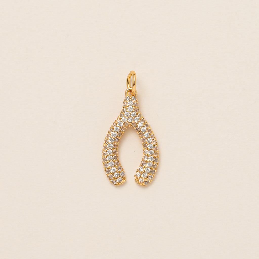 European and American DIY handmade small pendant accessories, heart-shaped horseshoe pendant, gold-plated color preservation